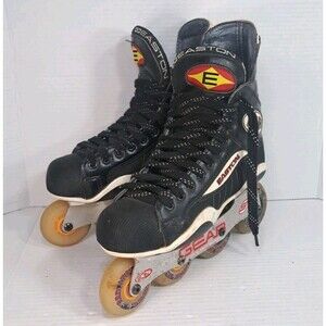 Easton Z AiR Inline Roller Hockey Skates Adult Size 7 Vtg Big Wheel Pro Wheels